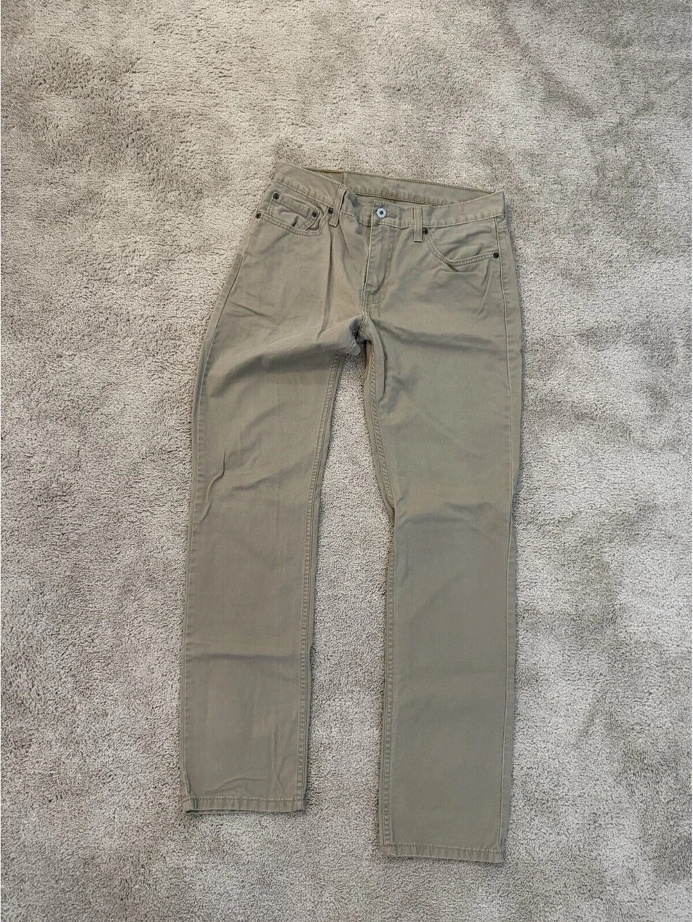 Levi’s 511 Men’s Slim Fit Pants W33 L34 Khaki Tan Stretch 5-Pocket